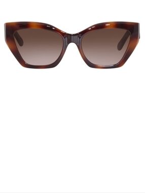 Salvatore Ferragamo Brown Tortoiseshell Cat Eye Sunglasses